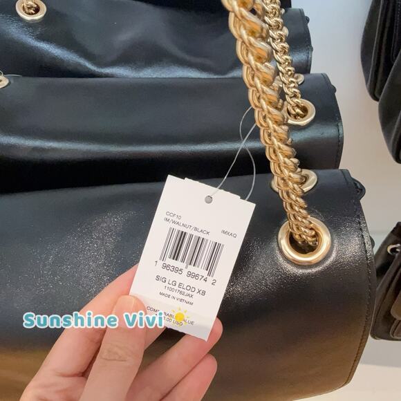 NWT Coach Elodie Crossbody Bag In Signature Canvas Walnut/Black CCF10 - Picture 2 of 12